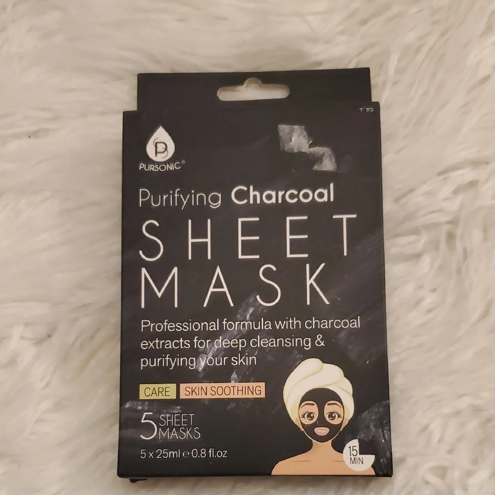 🇺🇸New Pursonic Black Charcoal Sheet Mask